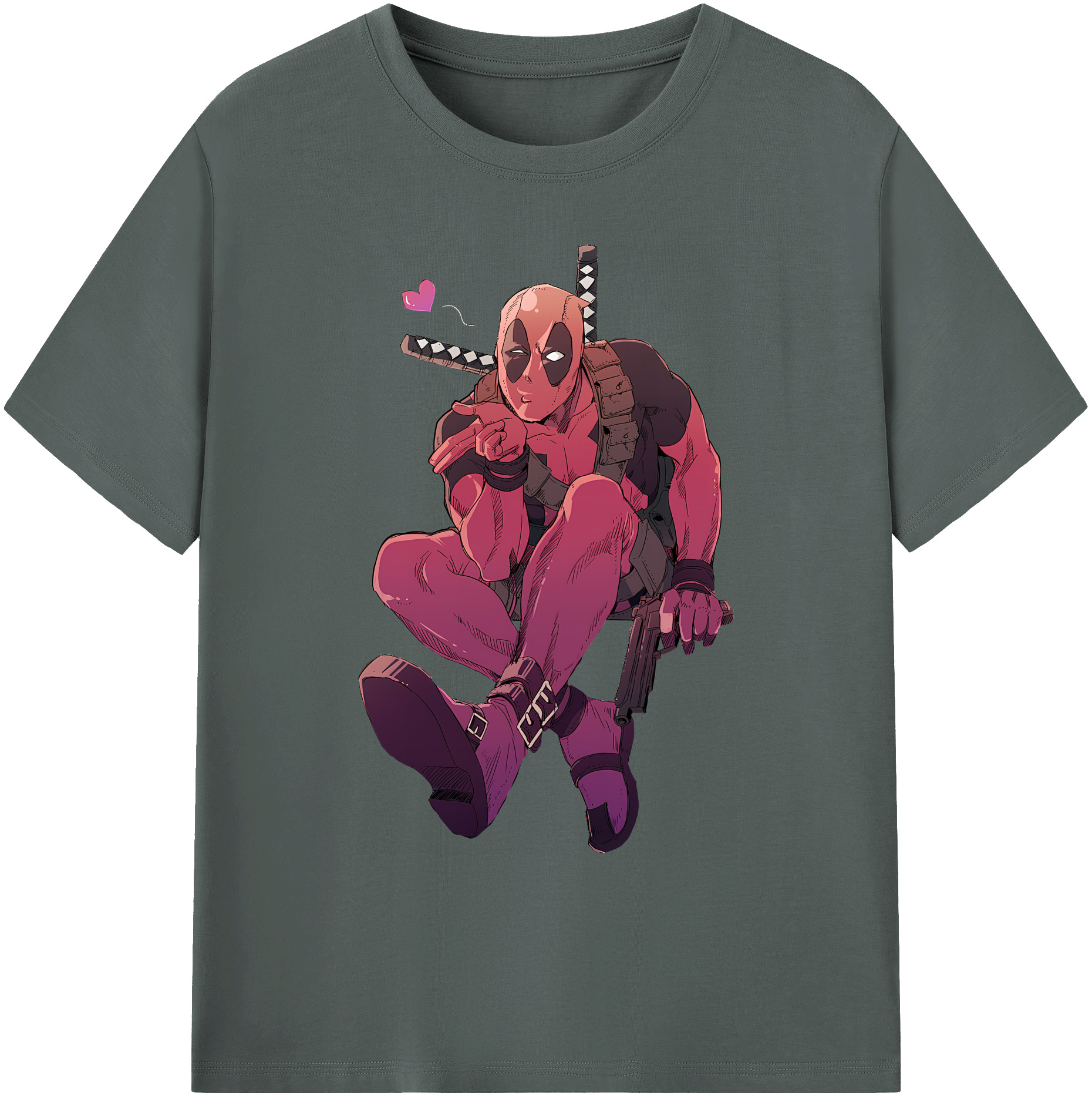 （画像用） Deadpool デッドプール 綿100％ メンズ半袖Tシャツ｜肌触りやわらか＆通気性